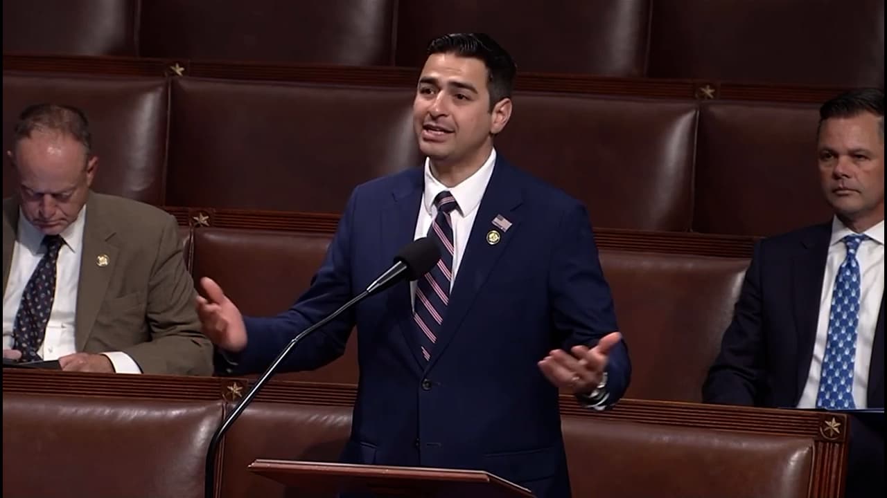 Gabe Evans speaking on the House floor
